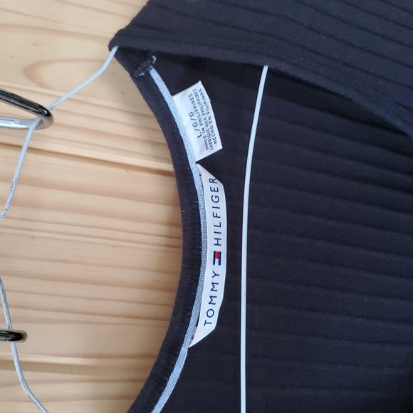Vintage Black Ribbed Tommy Hilfiger Dress - Picture 3 of 5